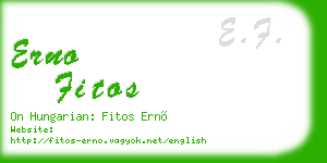 erno fitos business card