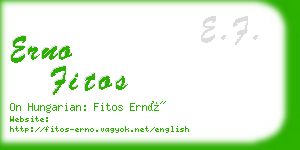 erno fitos business card